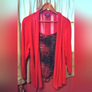 Elementz 2 in 1 Cardigan and dressy tank set